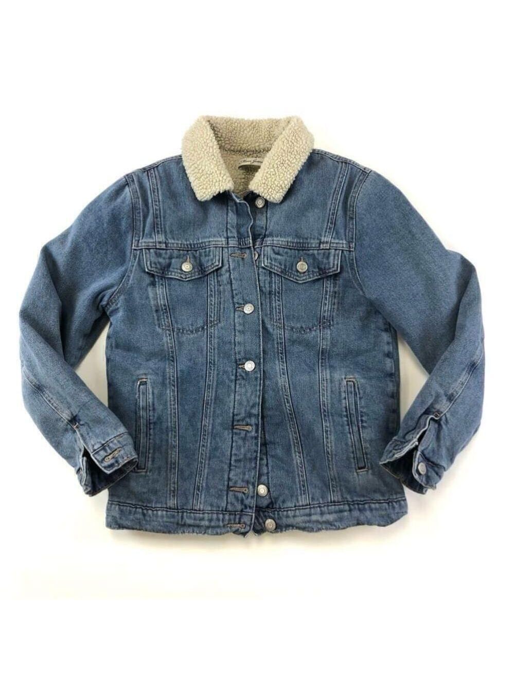 Mavi blue denim sherpa lined collar jean jacket Size Small